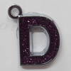 CCB plastic Pendant with enamel, Letters 25x22mm Hole:3mm, Sold by Bag