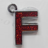 CCB plastic Pendant with enamel, Letters 25x19mm Hole:3mm, Sold by Bag