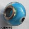 European style Lampwork Beads, 10x15mm, Hole=5mm, Sold by Bag