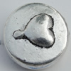 Bead Zinc Alloy Jewelry Findings Lead-free, Flat Round 13mm, Hole:1mm Sold by Bag