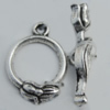 Clasp Zinc Alloy Jewelry Findings Lead-free, 18x12mm Hole:1.5mm Sold by KG