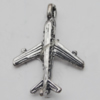 Copper Pendant Jewelry Findings Lead-free, Airplane 15x22mm Hole:1.5mm Sold by Bag