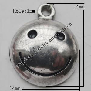 Copper Pendant Jewelry Findings Lead-free, 14mm Hole:1mm Sold by Bag