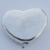 Bead Zinc Alloy Jewelry Findings Lead-free, Heart 13x11mm Hole:1mm Sold by Bag