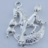 Pendant Zinc Alloy Jewelry Findings Lead-free, 20.5x17mm Hole:2mm Sold by Bag