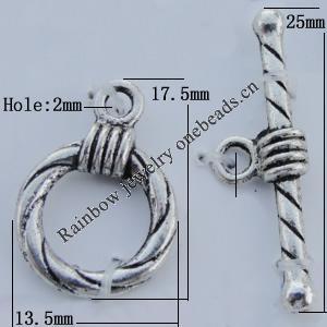Clasp Zinc Alloy Jewelry Findings Lead-free, 17.5x13.5mm Hole:2mm Sold by KG