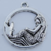 Pendant Zinc Alloy Jewelry Findings Lead-free, 26x23mm Hole:1.5mm Sold by Bag