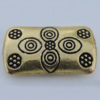 Bead Zinc Alloy Jewelry Findings Lead-free, Rectangle 23x13mm Hole:2mm Sold by Bag