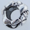 European Style Beads Zinc Alloy Jewelry Findings Lead-free, 11x10mm, Hole:5mm Sold by Bag