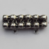 Connector Zinc Alloy Jewelry Findings Lead-free, 14x4mm Hole:0.5mm 5-Hole, Sold by Bag