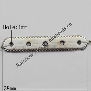 Connector Zinc Alloy Jewelry Findings Lead-free, 38x7mm Hole:1mm, Sold by Bag