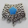 Connector Zinc Alloy Jewelry Findings Lead-free, 32x28mm Hole:2mm, Sold by Bag