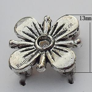 Connector Zinc Alloy Jewelry Findings Lead-free, 13x13mm Hole:1mm, Sold by Bag