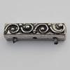 Connector Zinc Alloy Jewelry Findings Lead-free, 20x5mm Hole:1mm, Sold by Bag