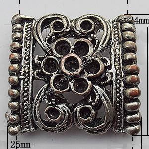Connector Zinc Alloy Jewelry Findings Lead-free, 25x24mm Hole:1mm, Sold by Bag