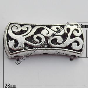 Connector Zinc Alloy Jewelry Findings Lead-free, 28x13mm Hole:1mm, Sold by Bag