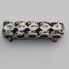 Connector Zinc Alloy Jewelry Findings Lead-free, 17x5mm Hole:2mm, Sold by Bag