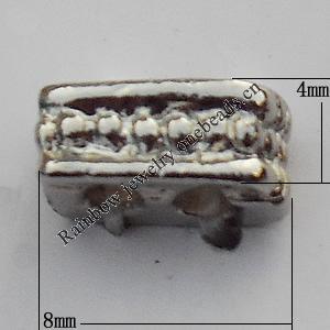 Connector Zinc Alloy Jewelry Findings Lead-free, 8x4mm Hole:2mm, Sold by Bag