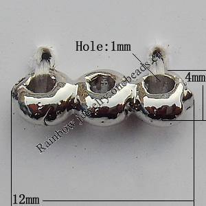 Connector Zinc Alloy Jewelry Findings Lead-free, 12x4mm Hole:1mm, Sold by Bag