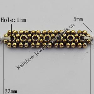 Connector Zinc Alloy Jewelry Findings Lead-free, 23x5mm Hole:1mm, Sold by Bag