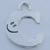 Pendant Zinc Alloy Jewelry Findings Lead-free, 35x25mm Hole:5mm Sold by Bag