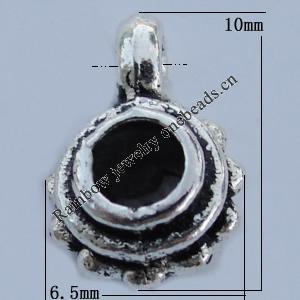 Pendant Zinc Alloy Jewelry Findings Lead-free, 10x6.5mm Hole:2.5mm Sold by Bag