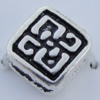 Bead Zinc Alloy Jewelry Findings Lead-free, Diamond 7x7mm Hole:1mm Sold by Bag