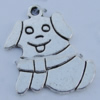 Pendant Zinc Alloy Jewelry Findings Lead-free, Dog 22x23mm Hole:1.2mm Sold by Bag