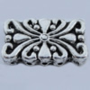 Bead Zinc Alloy Jewelry Findings Lead-free, 24x14mm Hole:1mm Sold by Bag