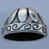 Bead Zinc Alloy Jewelry Findings Lead-free, Cap 20x14mm Hole:2mm, 9x15mm Sold by Bag