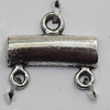 Connector Zinc Alloy Jewelry Findings Lead-free, 15x14mm Hole:1mm, Sold by Bag