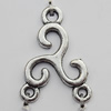 Connector Zinc Alloy Jewelry Findings Lead-free, 18x26mm Hole:Big:2.5mm Small:2mm, Sold by Bag