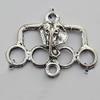 Connector Zinc Alloy Jewelry Findings Lead-free, 35x26mm, Sold by Bag