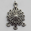 Connector Zinc Alloy Jewelry Findings Lead-free, 18x27mm Hole:1mm, Sold by Bag