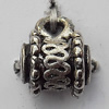 Connector Zinc Alloy Jewelry Findings Lead-free, 8x10mm Big Hole:2mm Small Hole:2mm, Sold by Bag