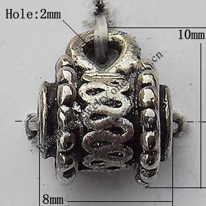 Connector Zinc Alloy Jewelry Findings Lead-free, 8x10mm Big Hole:2mm Small Hole:2mm, Sold by Bag