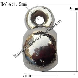 Connector Zinc Alloy Jewelry Findings Lead-free, 5x9mm Big Hole:3mm Small Hole:1.5mm, Sold by Bag
