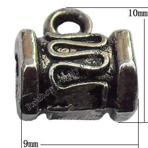 Connector Zinc Alloy Jewelry Findings Lead-free, 9x10mm Big Hole:3mm Small Hole:2mm, Sold by Bag