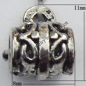 Connector Zinc Alloy Jewelry Findings Lead-free, 8x11mm Big Hole:4mm Small Hole:1mm, Sold by Bag