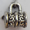 Connector Zinc Alloy Jewelry Findings Lead-free, 8x8mm Big Hole:3mm Small Hole:1mm, Sold by Bag