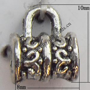 Connector Zinc Alloy Jewelry Findings Lead-free, 8x10mm Big Hole:3mm Small Hole:2.5mm, Sold by Bag