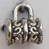 Connector Zinc Alloy Jewelry Findings Lead-free, 8x10mm Big Hole:3mm Small Hole:2.5mm, Sold by Bag