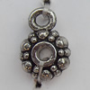 Connector Zinc Alloy Jewelry Findings Lead-free, 8x12mm Big Hole:2mm Small Hole:1.5mm, Sold by Bag