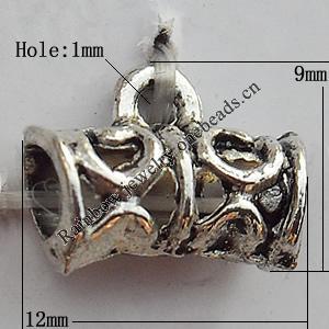 Connector Zinc Alloy Jewelry Findings Lead-free, 12x9mm Big Hole:4mm Small Hole:1mm, Sold by Bag