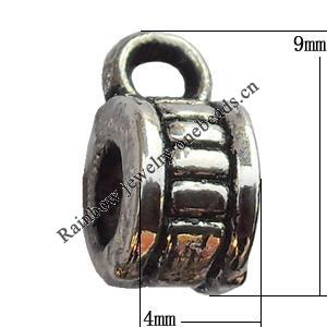 Connector Zinc Alloy Jewelry Findings Lead-free, 4x9mm Big Hole:3mm Small Hole:1mm, Sold by Bag