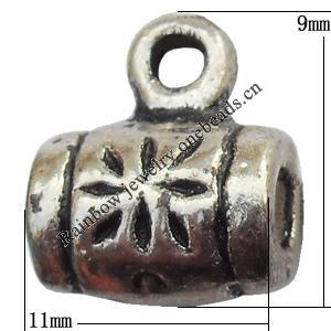 Connector Zinc Alloy Jewelry Findings Lead-free, 9x11mm Big Hole:3mm Small Hole:2mm, Sold by Bag