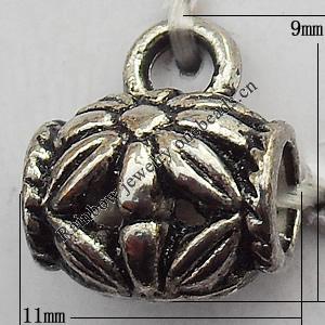 Connector Zinc Alloy Jewelry Findings Lead-free, 9x11mm Big Hole:4mm Small Hole:2mm, Sold by Bag