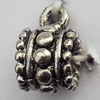 Connector Zinc Alloy Jewelry Findings Lead-free, 6x10mm Big Hole:3.5mm Small Hole:1mm, Sold by Bag