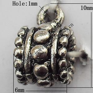 Connector Zinc Alloy Jewelry Findings Lead-free, 6x10mm Big Hole:3.5mm Small Hole:1mm, Sold by Bag