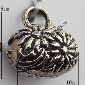 Connector Zinc Alloy Jewelry Findings Lead-free, 9x10mm Big Hole:4mm Small Hole:2mm, Sold by Bag